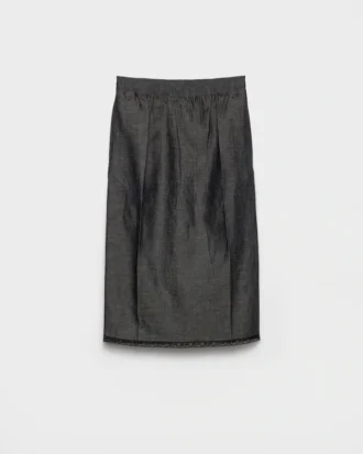 Spódnica z tkaniny chambray
