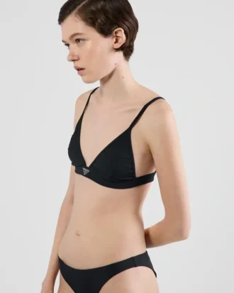 Spodenki bikini z dzianiny prążkowanej Spodenki bikini z dzianiny prążkowanej