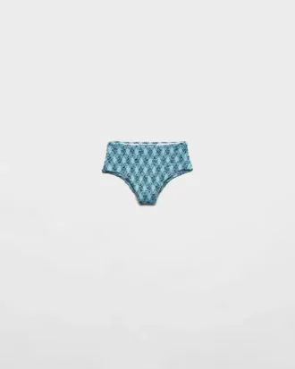 Spodenki bikini z dzianiny w kratkę Spodenki bikini z dzianiny w kratkę