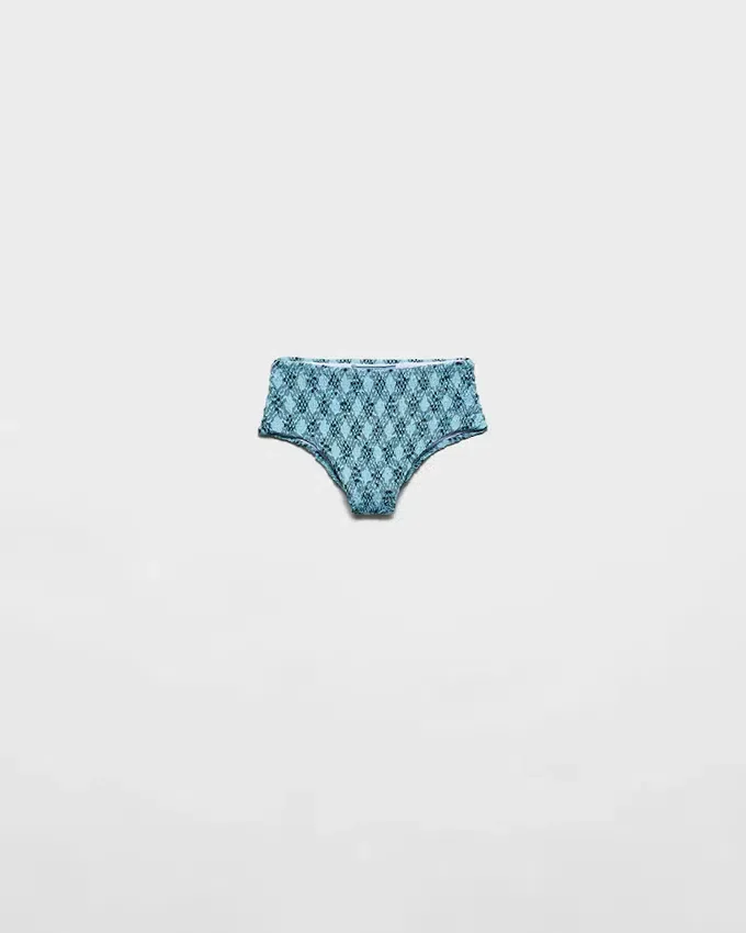 Spodenki bikini z dzianiny w kratkę Spodenki bikini z dzianiny w kratkę