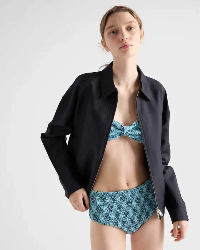 Spodenki bikini z dzianiny w kratkę Spodenki bikini z dzianiny w kratkę