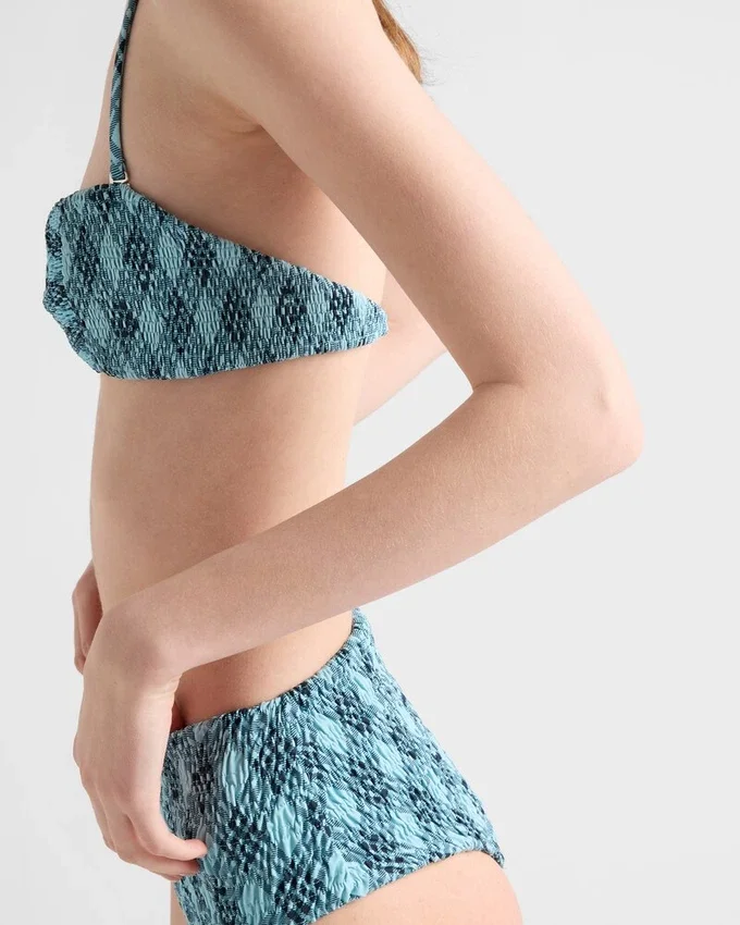 Spodenki bikini z dzianiny w kratkę Spodenki bikini z dzianiny w kratkę