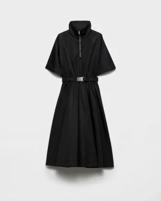 Sukienka midi z krótkim rękawem z materiału Re-Nylon Sukienka midi z krótkim rękawem z materiału Re-Nylon