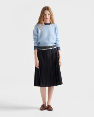 Sweter z kaszmiru z okrągłym dekoltem