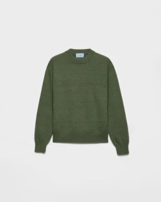 Sweter z okrągłym dekoltem z regenerowanego kaszmiru