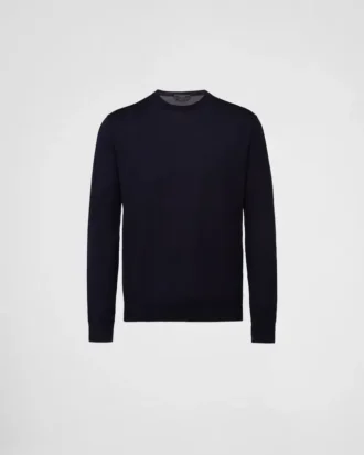 Sweter z okrągłym dekoltem z superdelikatnej wełny