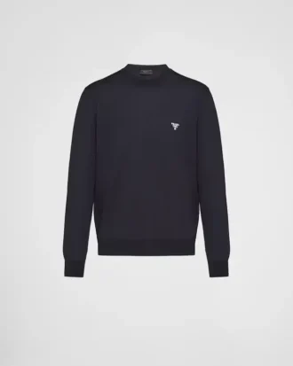 Sweter z okrągłym dekoltem z superdelikatnej wełny