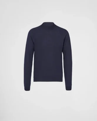 Sweter z wełny czesankowej z golfem