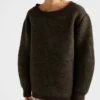 Sweter z wełny szetlandzkiej z szerokim dekoltem Sweter z wełny szetlandzkiej z szerokim dekoltem