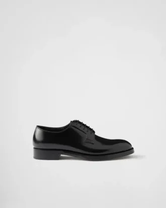Sznurowane buty z szczotkowanej skóry