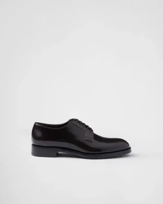 Sznurowane buty z szczotkowanej skóry