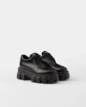 Sznurowane buty z szczotkowanej skóry Monolith