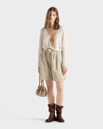 Szorty z barwionej tkaniny Old Gabardine