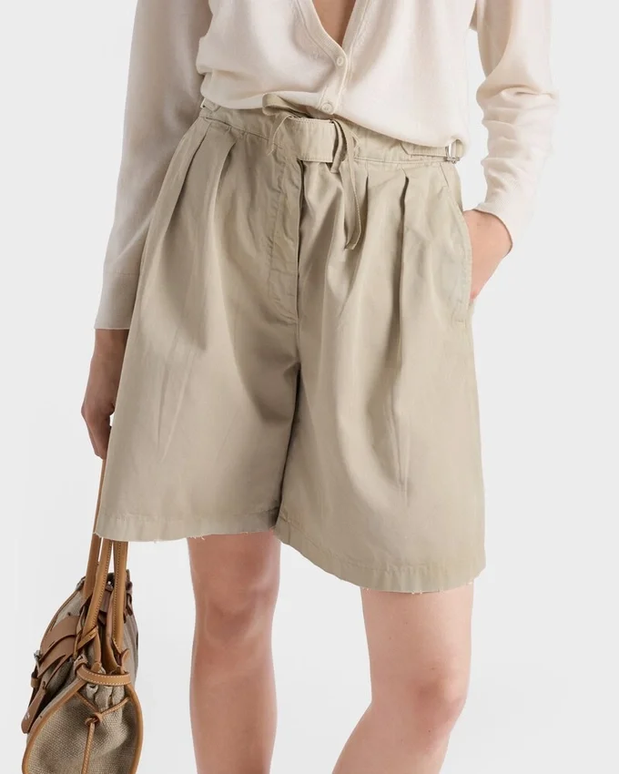Szorty z barwionej tkaniny Old Gabardine Szorty z barwionej tkaniny Old Gabardine