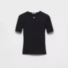 T-shirt z krótkim rękawem z elastycznego materiału T-shirt z krótkim rękawem z elastycznego materiału