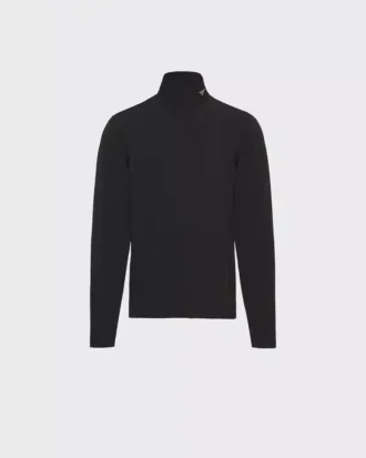 Techniczny sweter z golfem