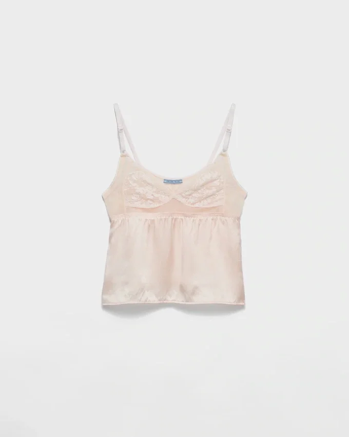 Top z satyny i koronki w stylu vintage Top z satyny i koronki w stylu vintage