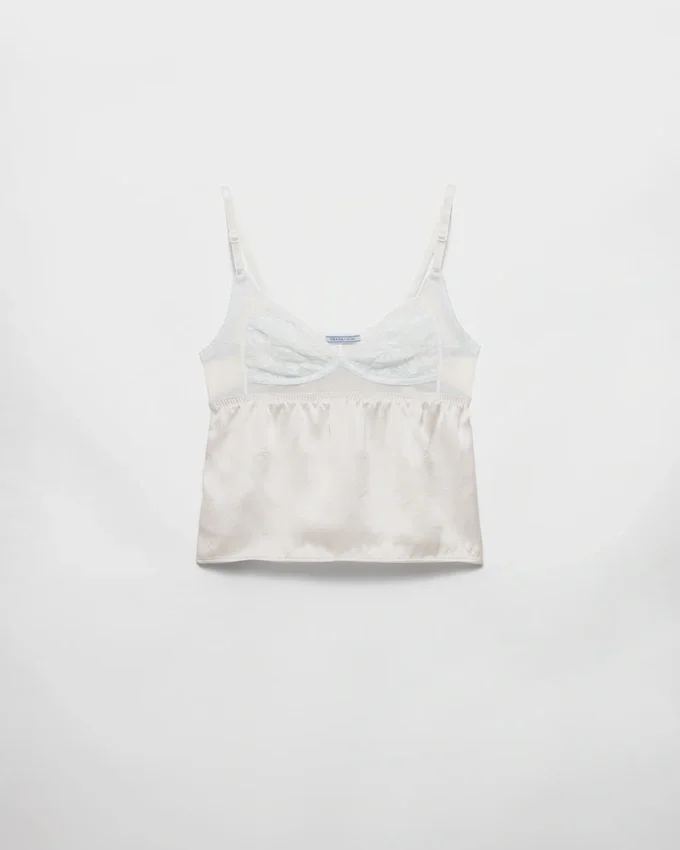 Top z satyny i koronki w stylu vintage Top z satyny i koronki w stylu vintage