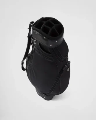 Torba golfowa z materiału Re-Nylon i skóry Saffiano