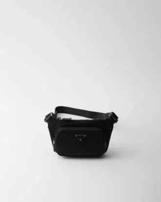 Torba na ramię z nylonu Re-Nylon i skóry Saffiano Torba na ramię z nylonu Re-Nylon i skóry Saffiano