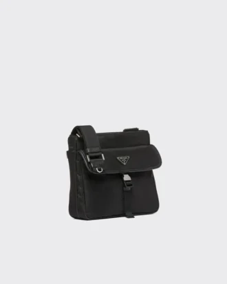 Torba na ramię z nylonu Re-Nylon i skóry Saffiano Torba na ramię z nylonu Re-Nylon i skóry Saffiano
