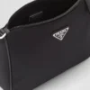 Torba na ramię z nylonu Re-Nylon i skóry Saffiano