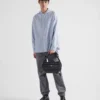 Torba na ramię z nylonu Re-Nylon i skóry Saffiano Torba na ramię z nylonu Re-Nylon i skóry Saffiano