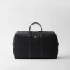 Torba podróżna z materiału Re-Nylon i skóry Saffiano Torba podróżna z materiału Re-Nylon i skóry Saffiano