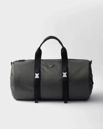 Torba podróżna z materiału Re-Nylon i skóry Saffiano