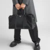Torba podróżna z materiału Re-Nylon i skóry Saffiano Torba podróżna z materiału Re-Nylon i skóry Saffiano