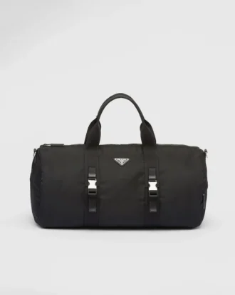 Torba podróżna z nylonu Re-Nylon i skóry Saffiano
