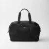 Torba podróżna z nylonu Re-Nylon i skóry Saffiano Torba podróżna z nylonu Re-Nylon i skóry Saffiano