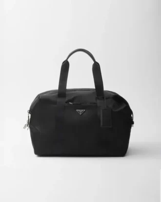Torba podróżna z nylonu Re-Nylon i skóry Saffiano