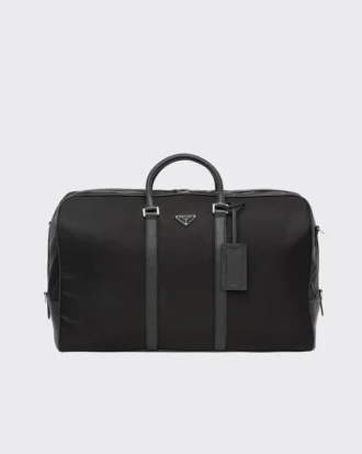 Torba podróżna z nylonu Re-Nylon i skóry Saffiano