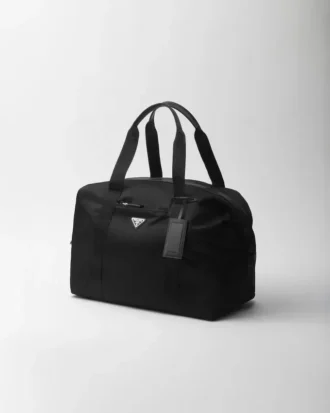 Torba podróżna z nylonu Re-Nylon i skóry Saffiano