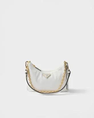Torba Prada Re-Edition Mini Naplak z lakierowanej skóry