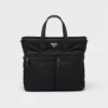 Torba z materiału Re-Nylon i skóry Saffiano Torba z materiału Re-Nylon i skóry Saffiano