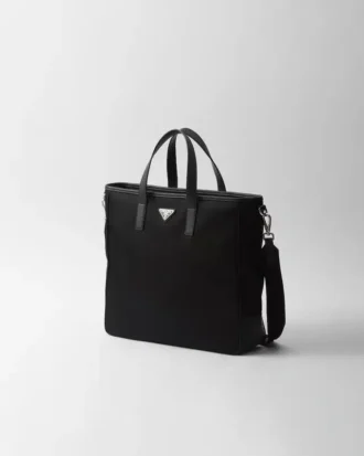 Torba z materiału Re-Nylon i skóry Saffiano Torba z materiału Re-Nylon i skóry Saffiano