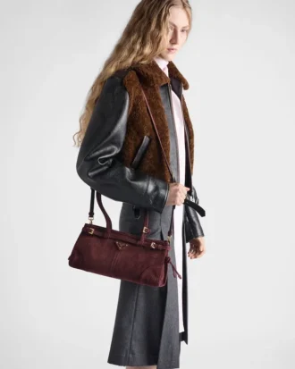 Torebka Prada Bonnie Medium z zamszu