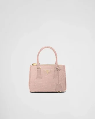 Torebka Prada Galleria Mini z skóry krokodyla