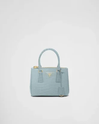 Torebka Prada Galleria Mini z skóry krokodyla