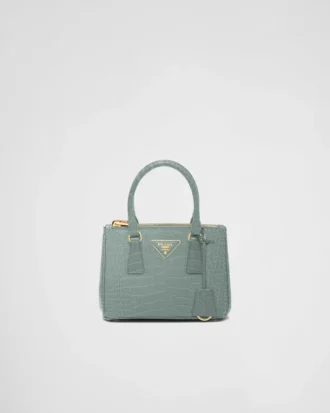 Torebka Prada Galleria Mini z skóry krokodyla