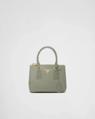 Torebka Prada Galleria Mini z skóry krokodyla