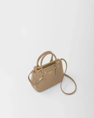 Torebka Prada Galleria Mini z skóry krokodyla