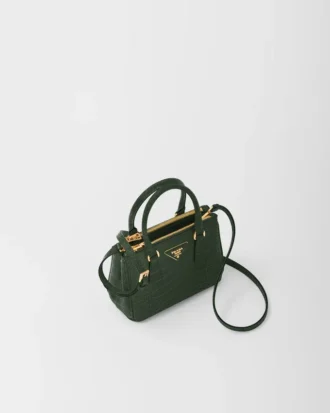Torebka Prada Galleria Mini z skóry krokodyla
