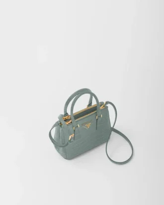 Torebka Prada Galleria Mini z skóry krokodyla