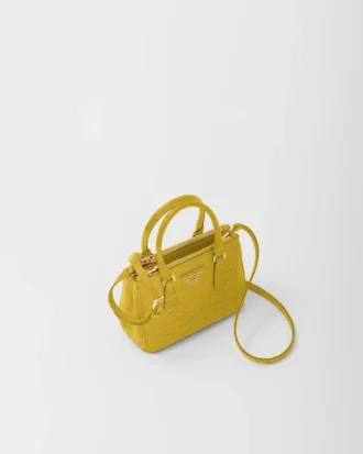 Torebka Prada Galleria Mini z skóry krokodyla