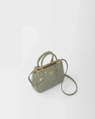 Torebka Prada Galleria Mini z skóry krokodyla