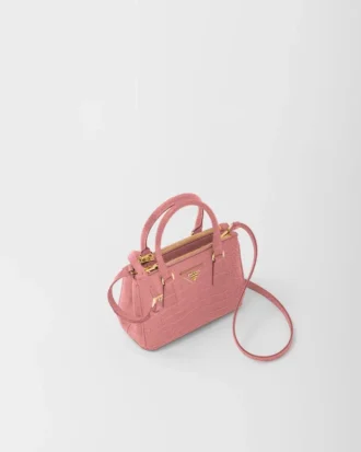 Torebka Prada Galleria Mini z skóry krokodyla
