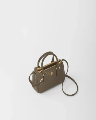 Torebka Prada Galleria Mini z skóry krokodyla